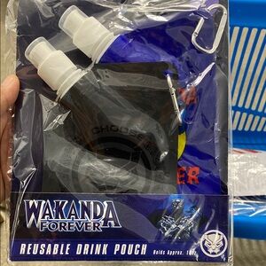 Black Panther Wakanda Forever Reusable drink pouches